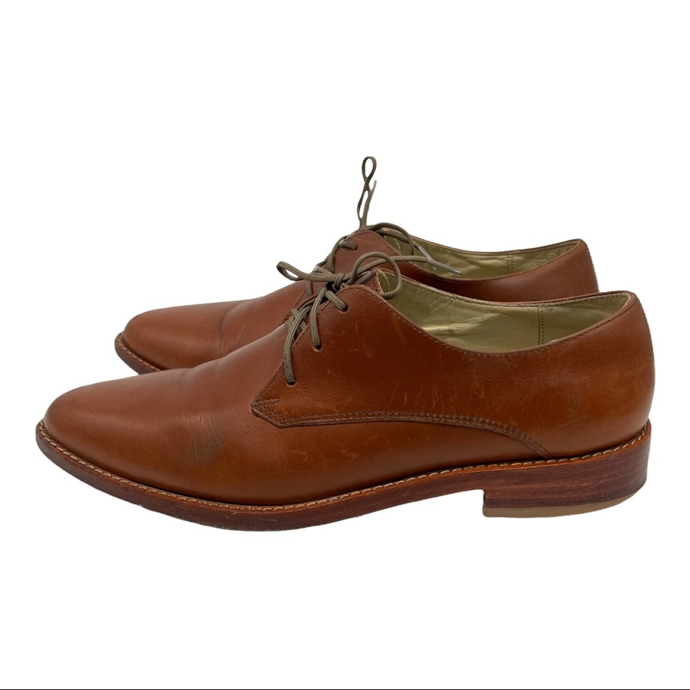 Nisolo James Brown Leather Lace Up Oxford Shoes